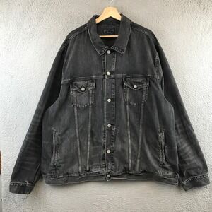 Polo Ralph Lauren Mens 3XT Black Denim Trucker Jacket Authentic Denim Goods